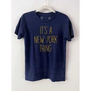 Little DiLascia It's a New York Thing Screen Print Vintage Feel T-Shirt size 8